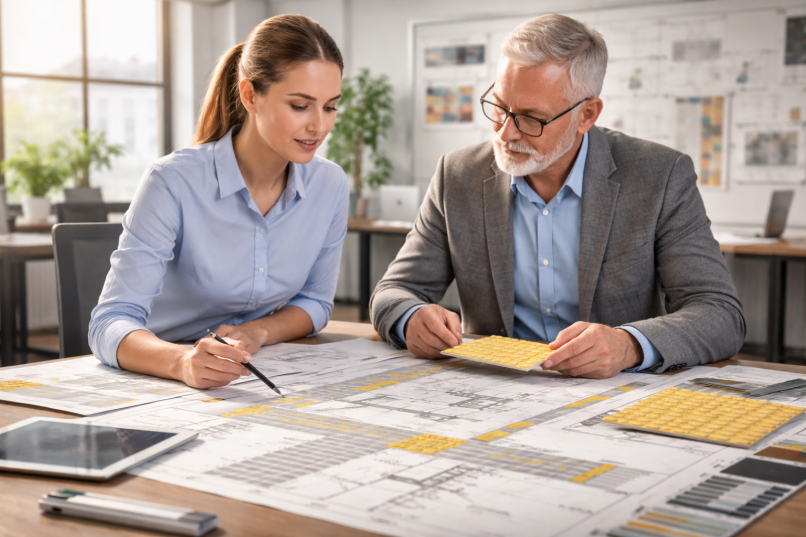 Beratung und Planung taktiler Bodenleitsysteme im Innenbereich