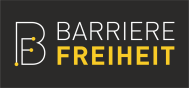 Logo der BARRIEREFREIHEIT GmbH – Spezialist für taktile Bodenleitsysteme, Handlaufschilder und barrierefreie Orientierung im Innenbereich öffentlicher Gebäude.
